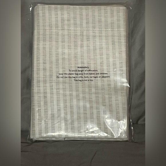 The Company Store Legends Luxury Fillmore Gray Striped Standard Sham - Picture 4 of 4